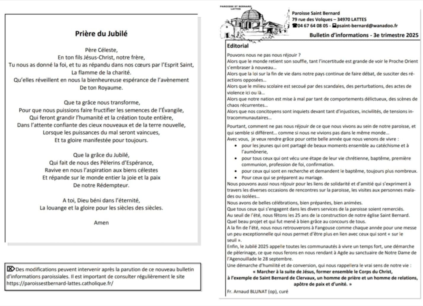 bulletin paroissial été 2025
