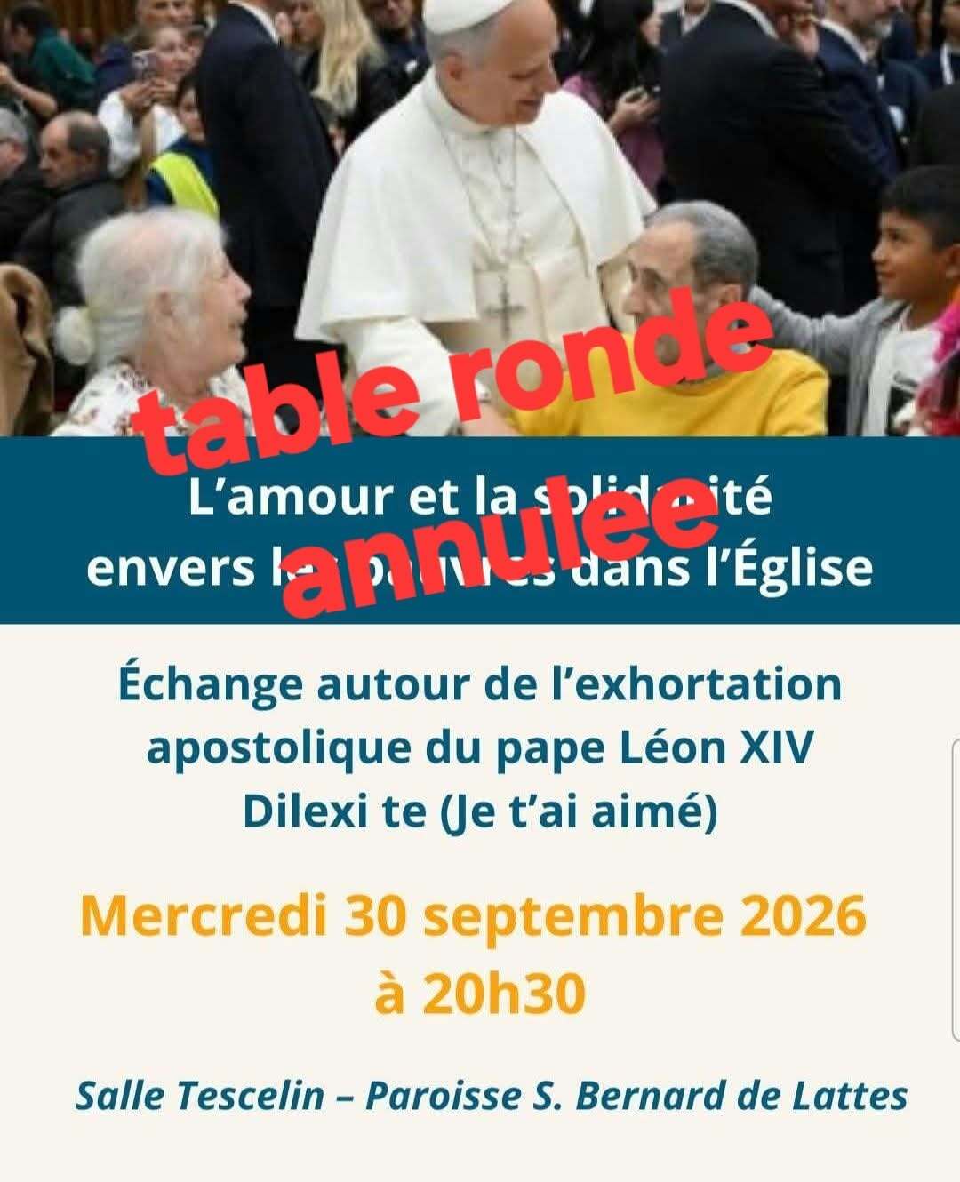 Table ronde annulée